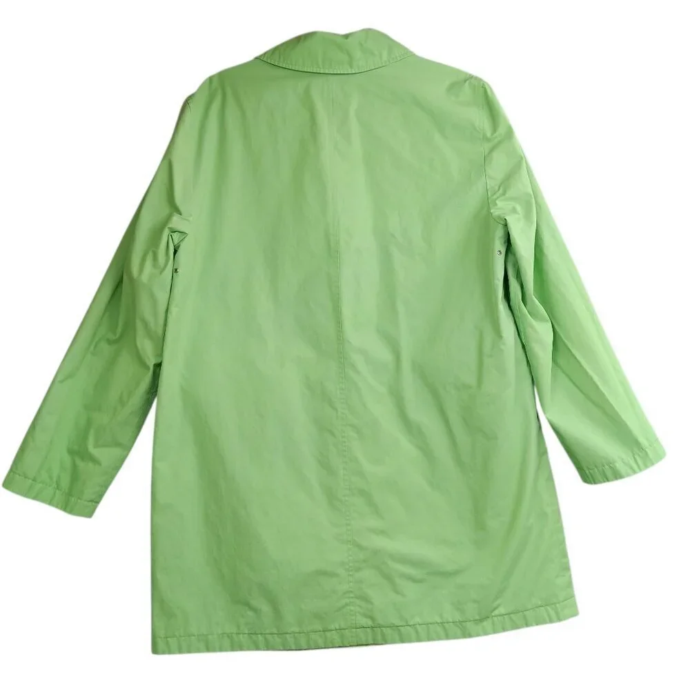 MICHAEL KORS Women's Reversible Spring Green And Floral Trench Coat Size L